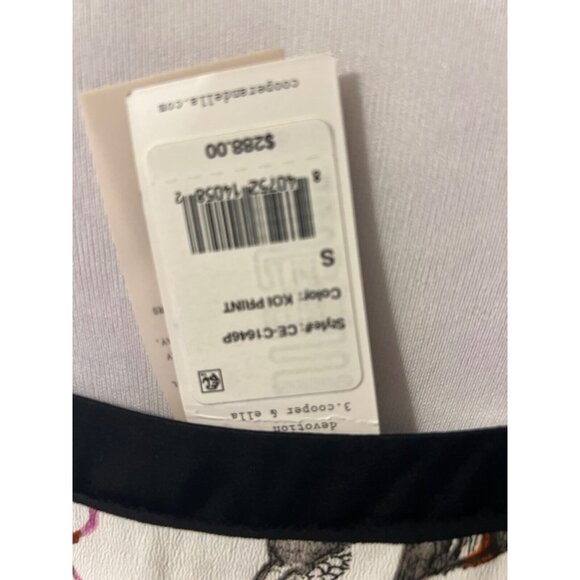 Anthropologie Cooper & Ella Dress S Small Koi Print Faux Silk Washable $288 NEW - Picture 5 of 11